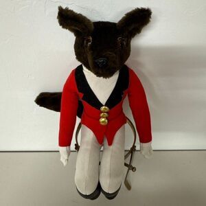 Hanford's Inc Vintage Plush Dog Doll in Red Suit for Collectors NIB